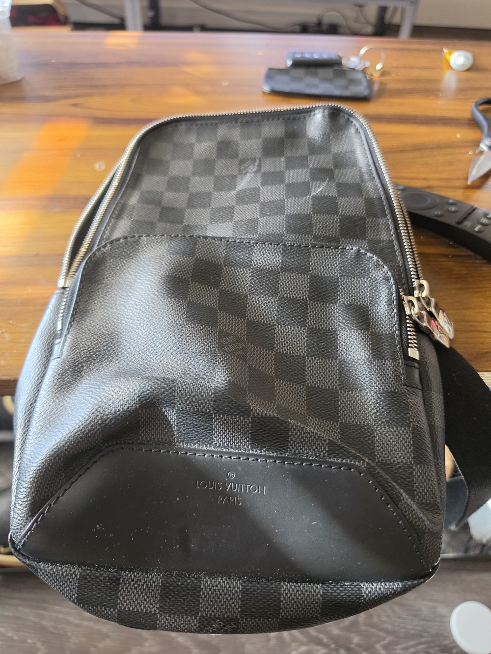 Louis Vuitton Damier Graphite Black Belt/Sling Bag